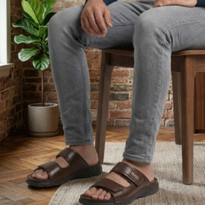 Mule homme semelle orthopédique véritable cuir